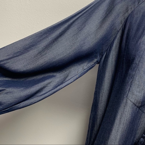 Honey Punch| Size Small | Blue Chambray 100% Tencel Dress - Picture 6 of 10